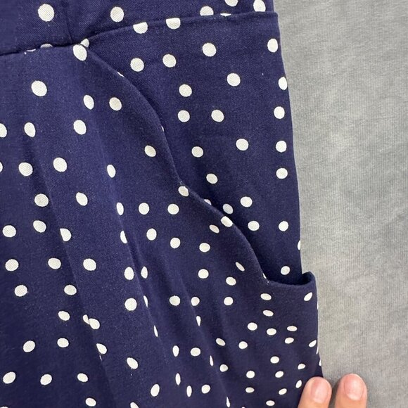 41 Hawthorn Beatriz Scallop Detail Dress Navy Polka Dot L NWT - Picture 4 of 16